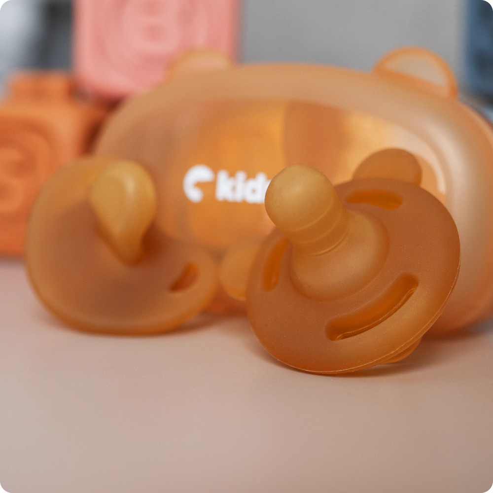 Chupete de silicona de 2 piezas para bebés de 0 meses Happling