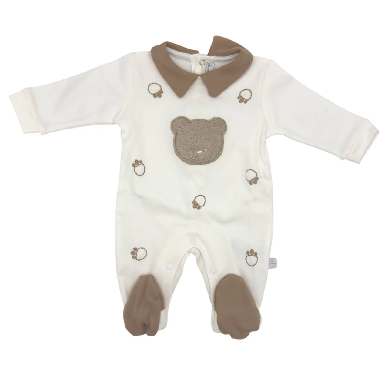 Nazareno Gabrielli Bär warmer Baumwoll-Einteiler 3/6 Monate