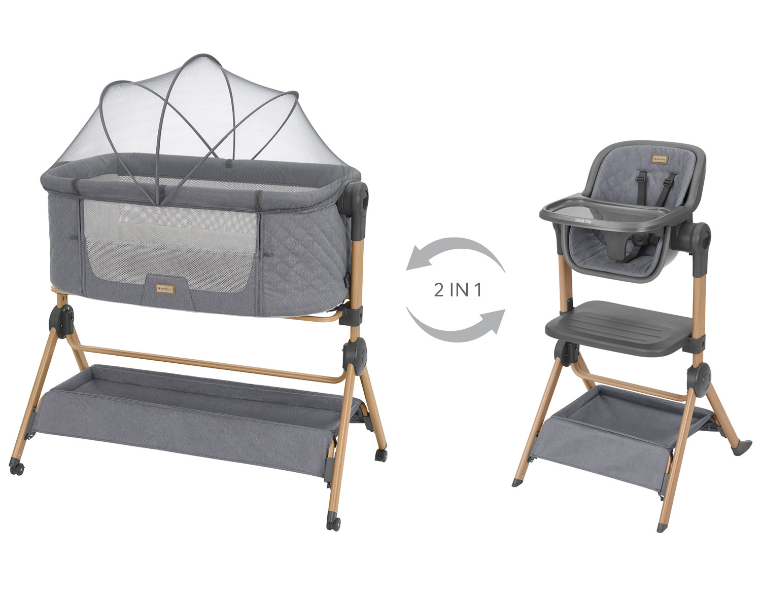 Culla Next2me Sleat Me 2in1 Grey