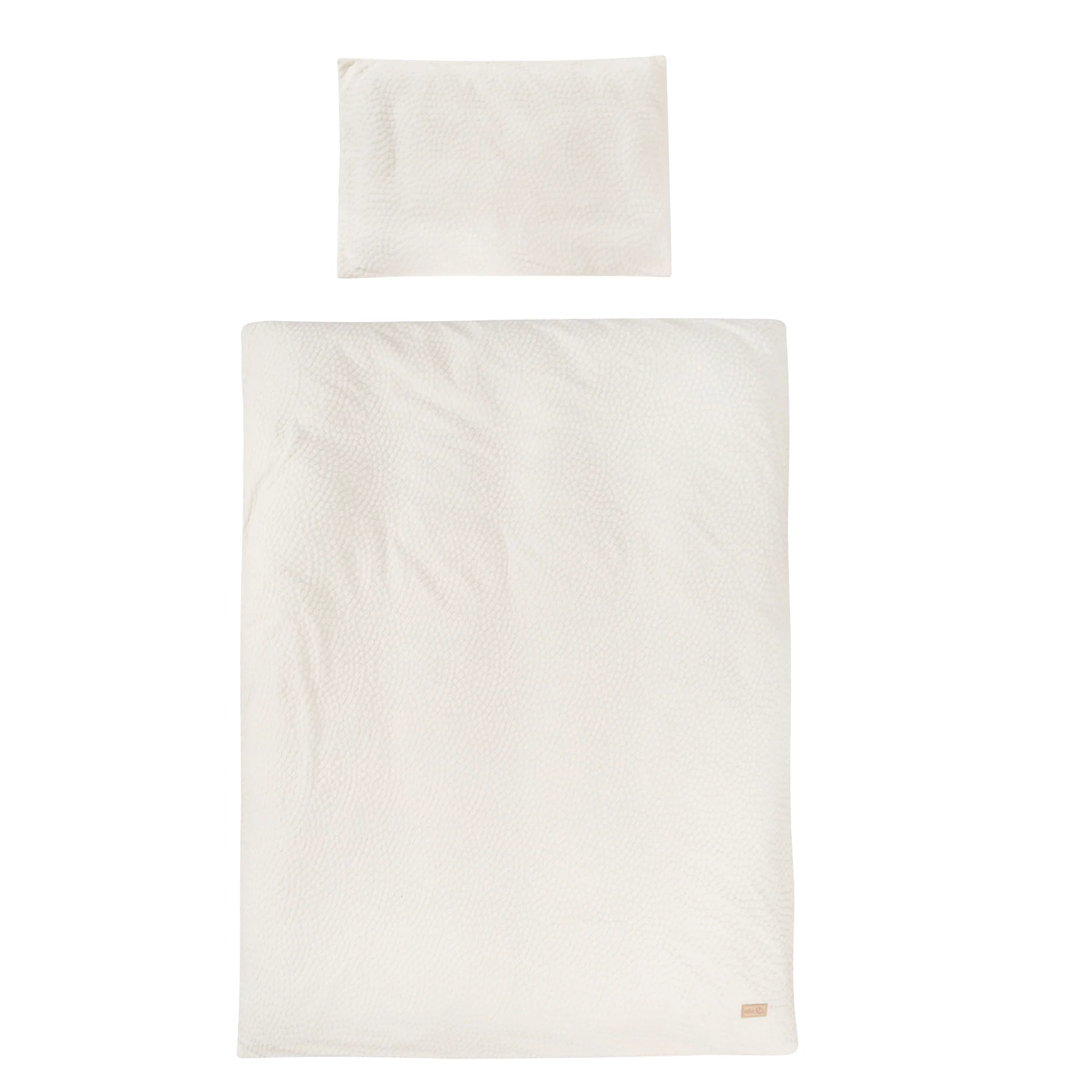 Parure de lit bébé en coton biologique blanc