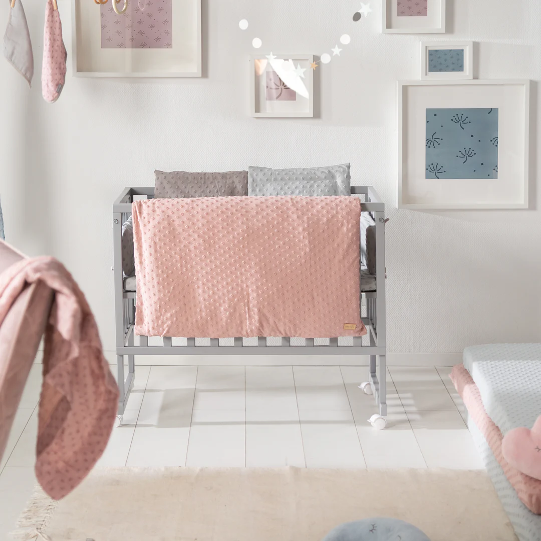 Set Per Lettino In Cotone biologico Rosa