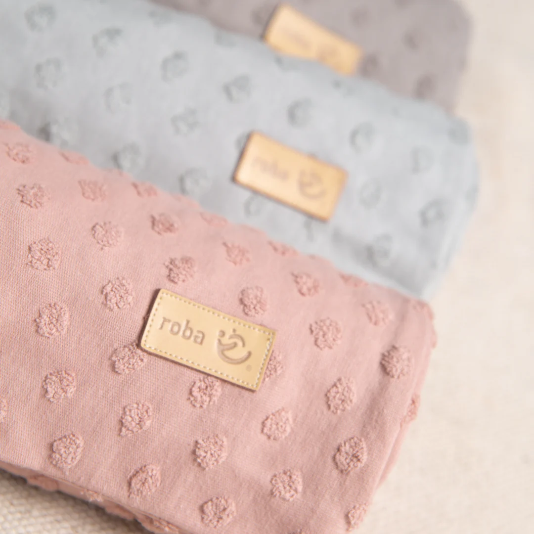 Parure de lit bébé en coton bio rose