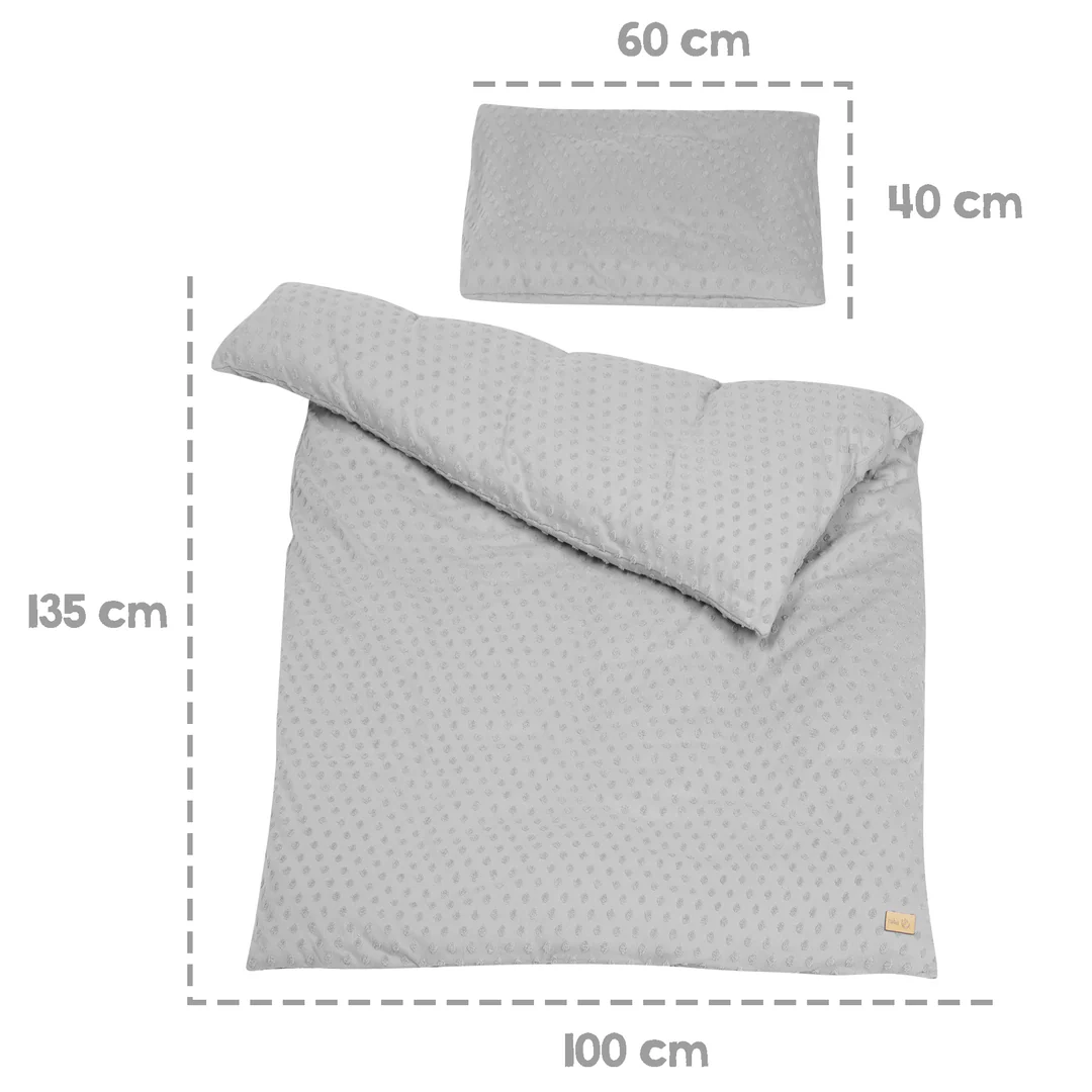 Set Per Lettino In Cotone biologico Grigio