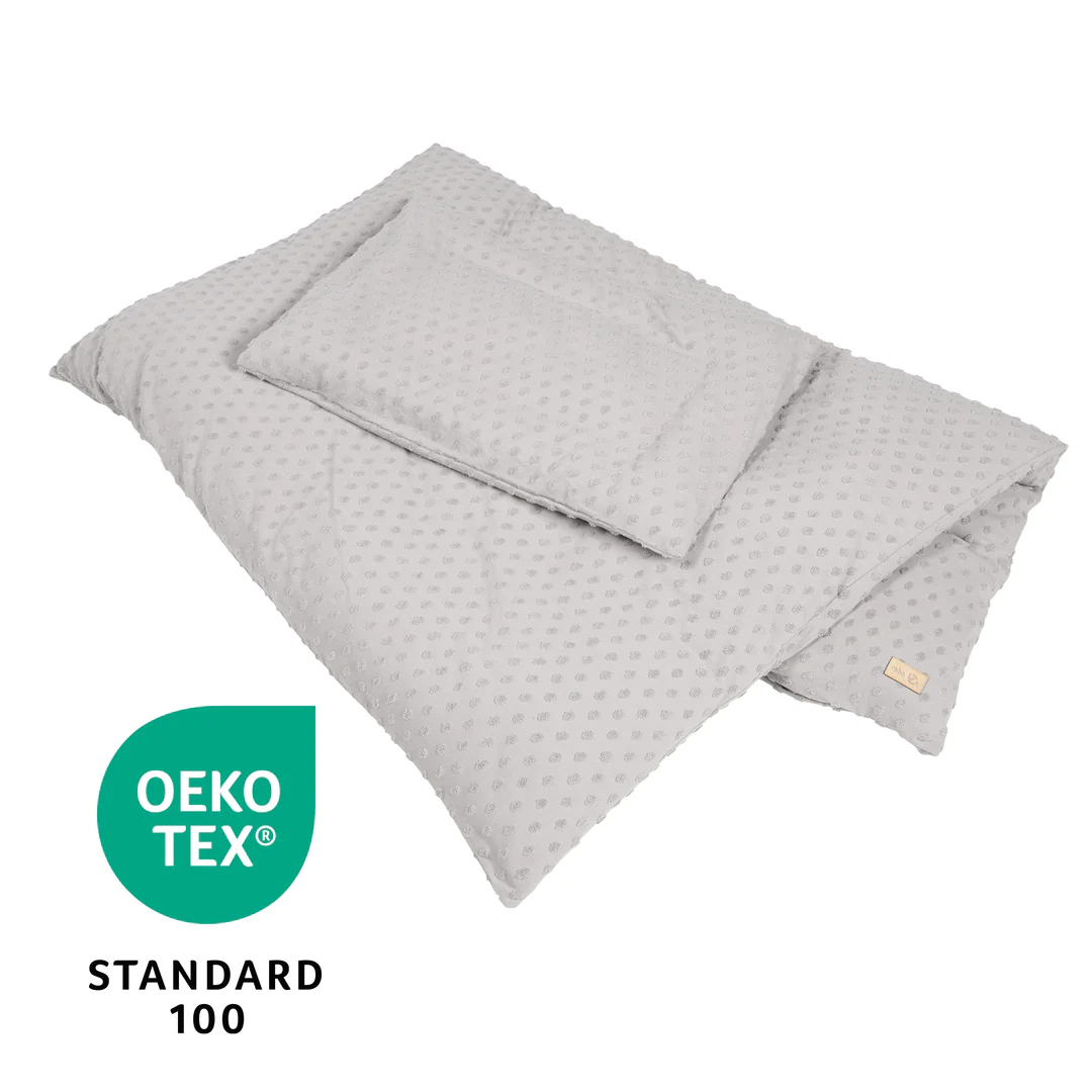 Set Per Lettino In Cotone biologico Grigio
