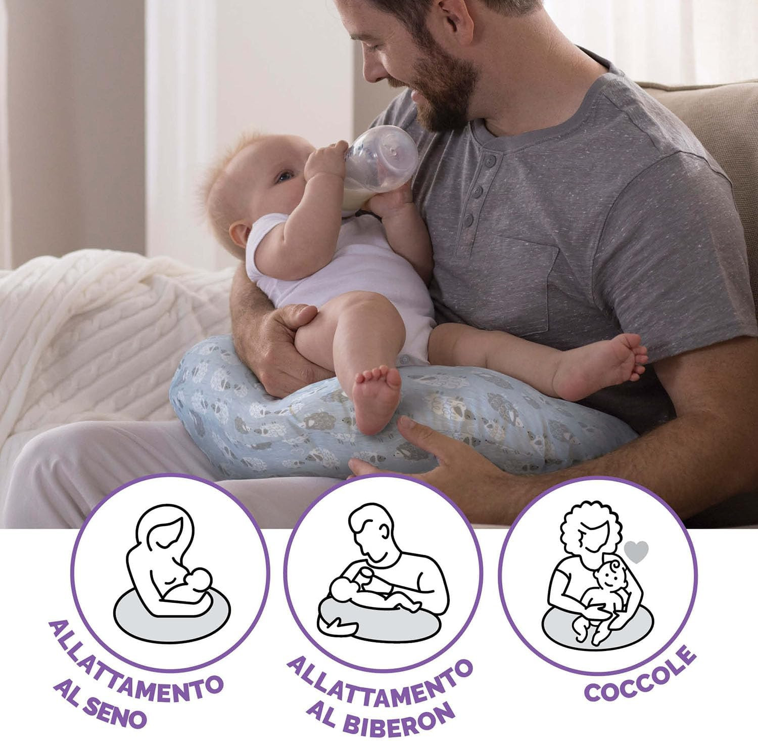 Boppy Supporto Allattamento anche cuscino allattamento per Neonati 0+