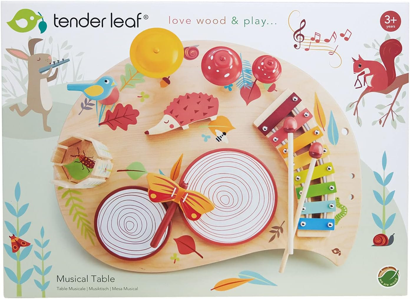Table musicale à percussion en bois Tender Leaf