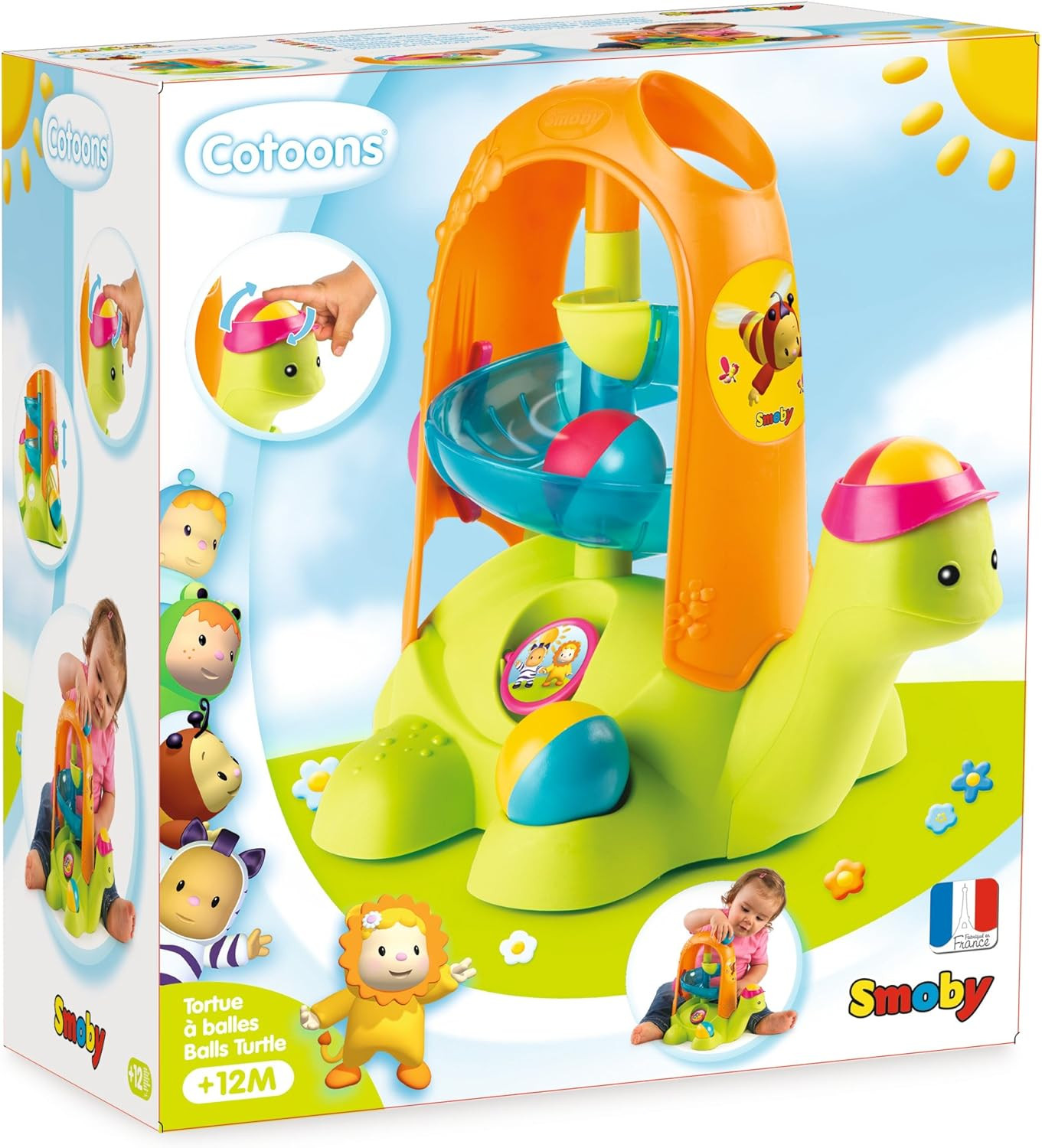 Linda tortuga con pista de bolas