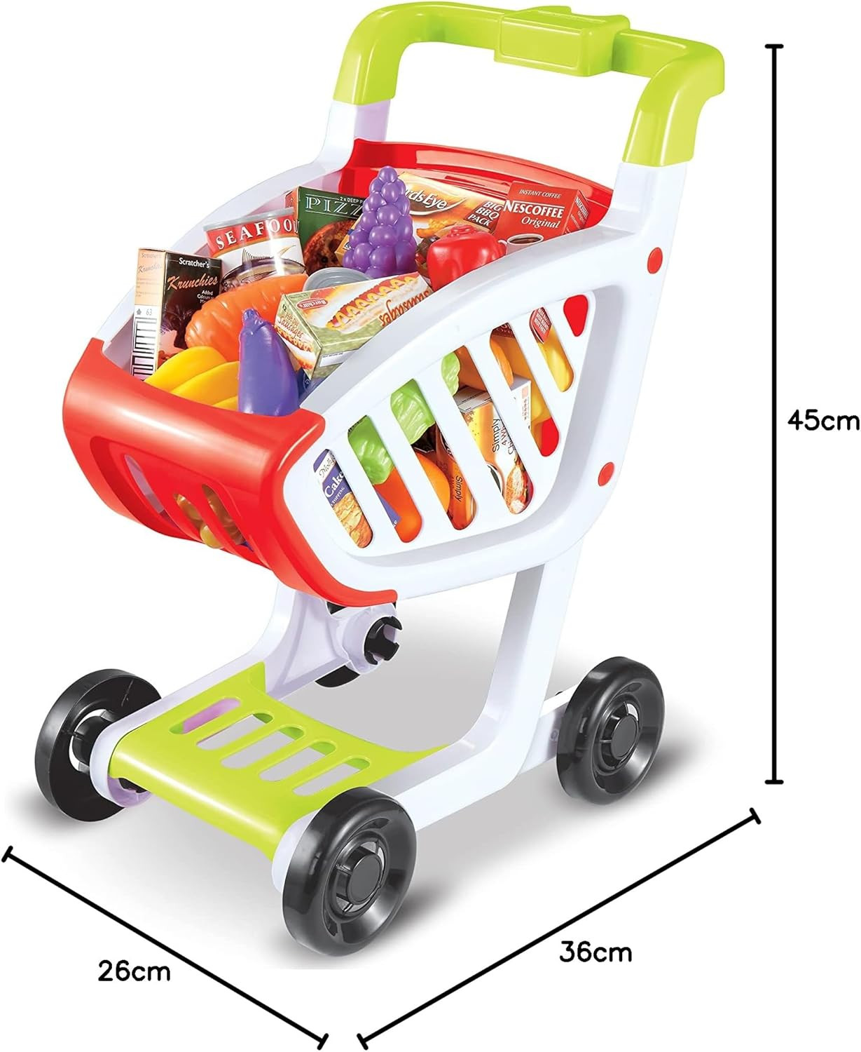 Einkaufswagen mit Zubehör