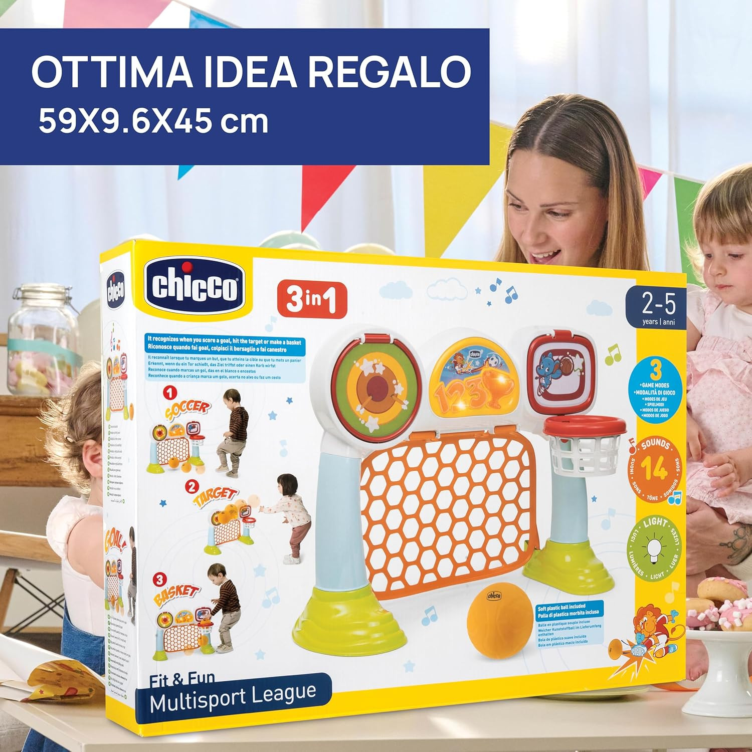 Porta Multisport League 3 en 1 2-5h FIT&FUN