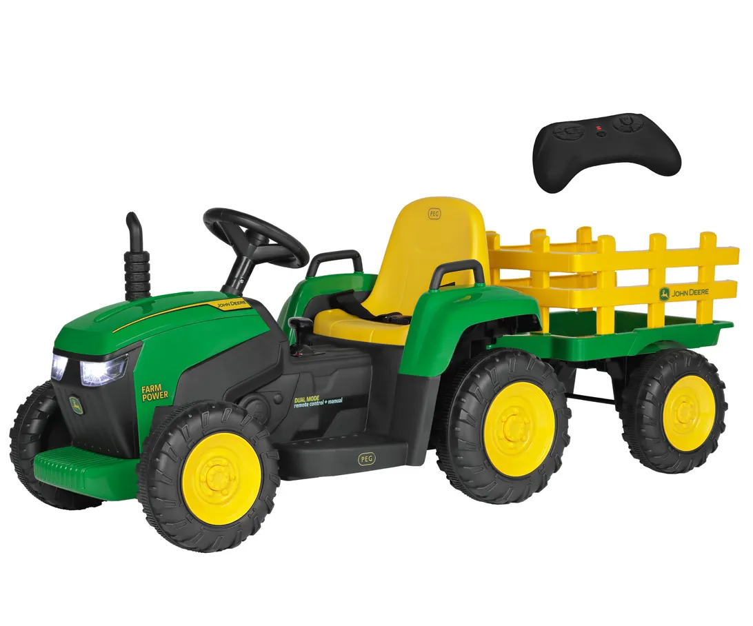 Tractor agrícola eléctrico John Deere de Peg Perego