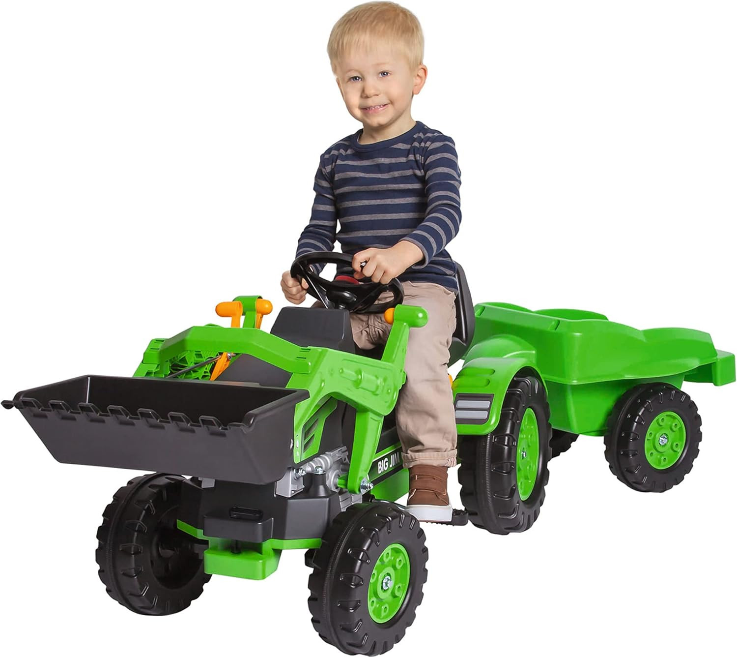 Cargador de pedal Big-Jim sin remolque. Capacidad de carga 25 kg.