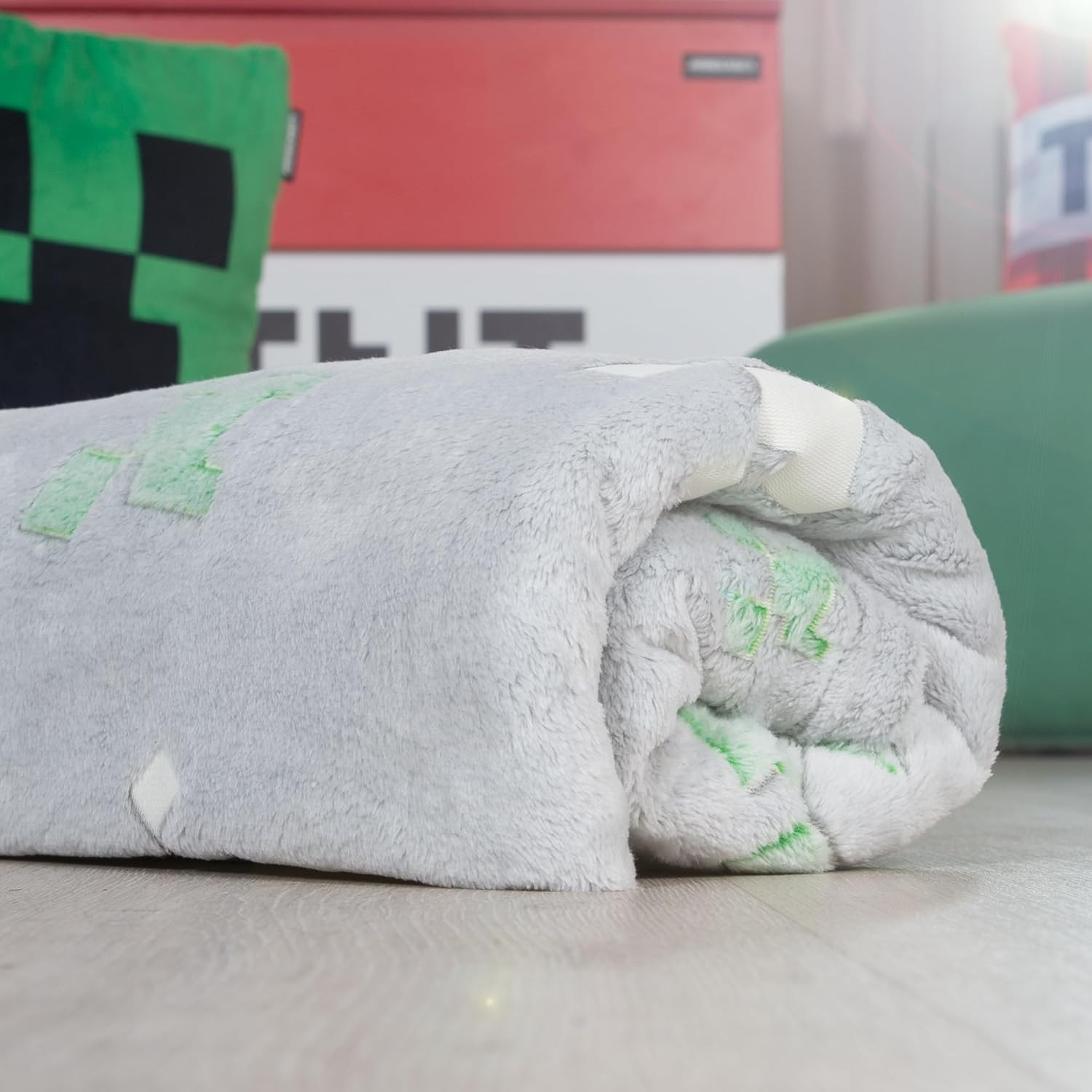 MINECRAFT - Morbida coperta che si illumina al buio