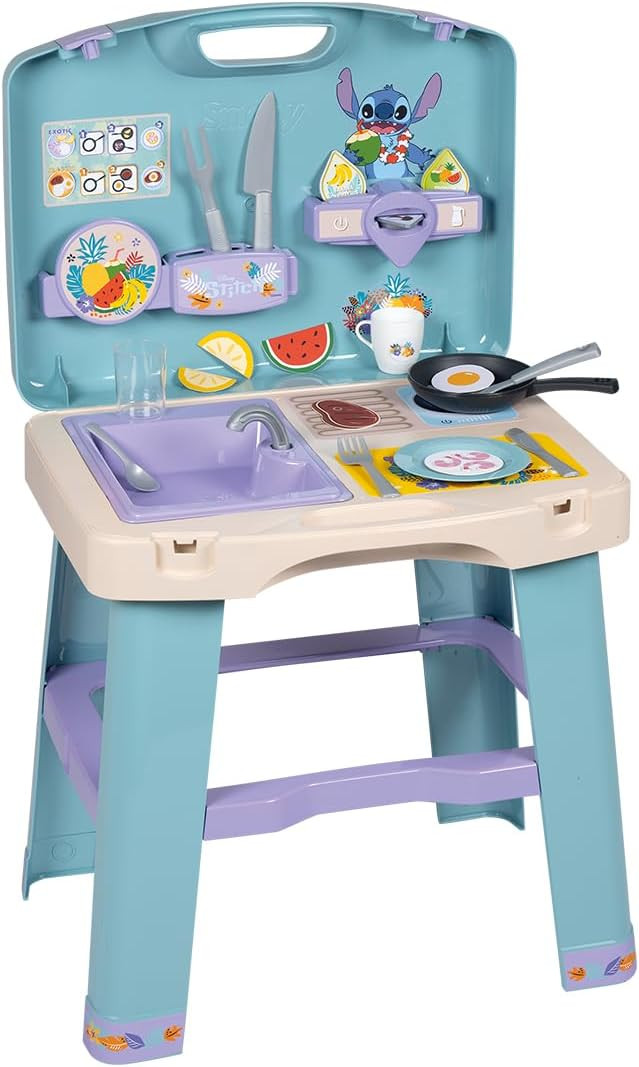 Smoby - Stitch - Cocina - Maleta plegable