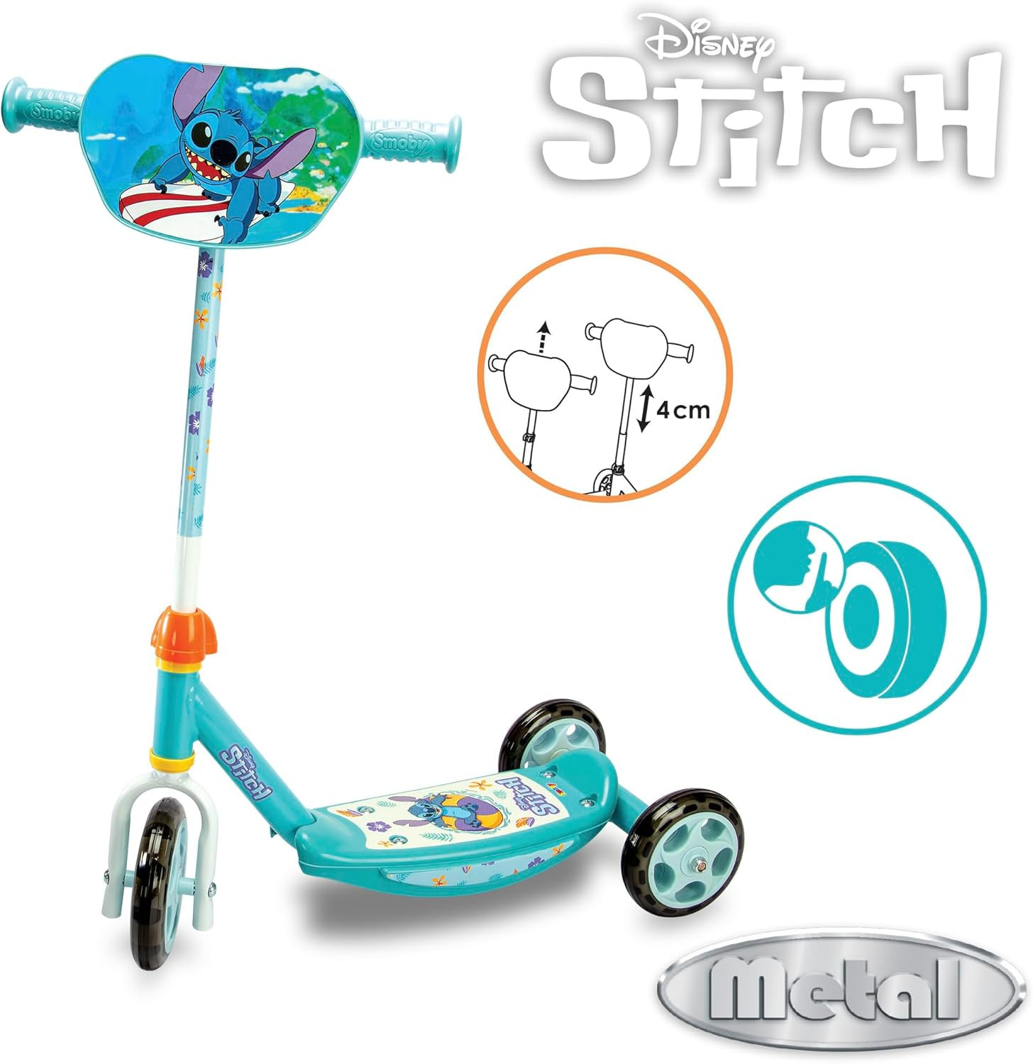 Trottinette Smoby - Stitch à 3 roues