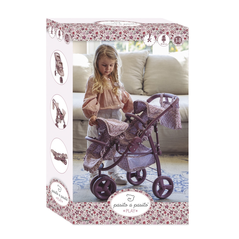 Puppenwagen Pasito a Pasito Twins Cherry Fiori