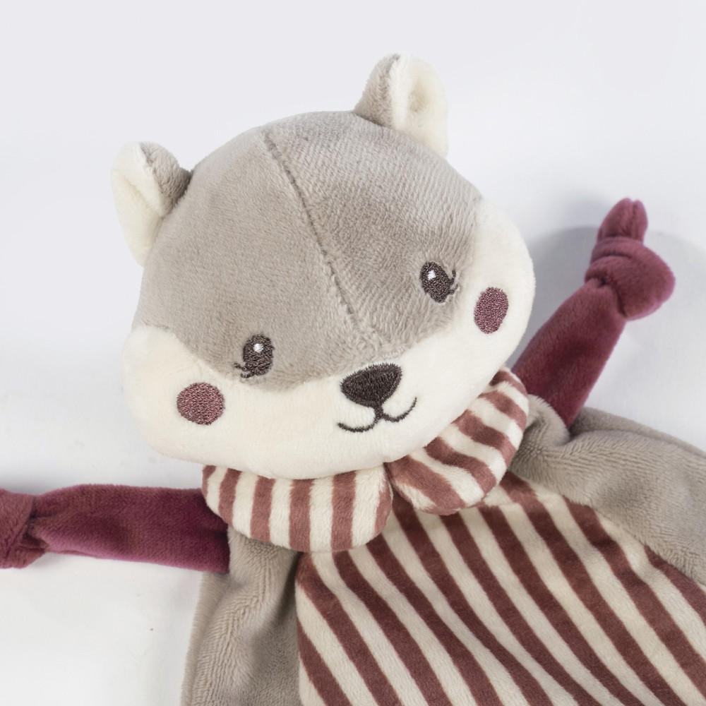 Doudou Pasito a Pasito Scoiattolo Cherry Strisce