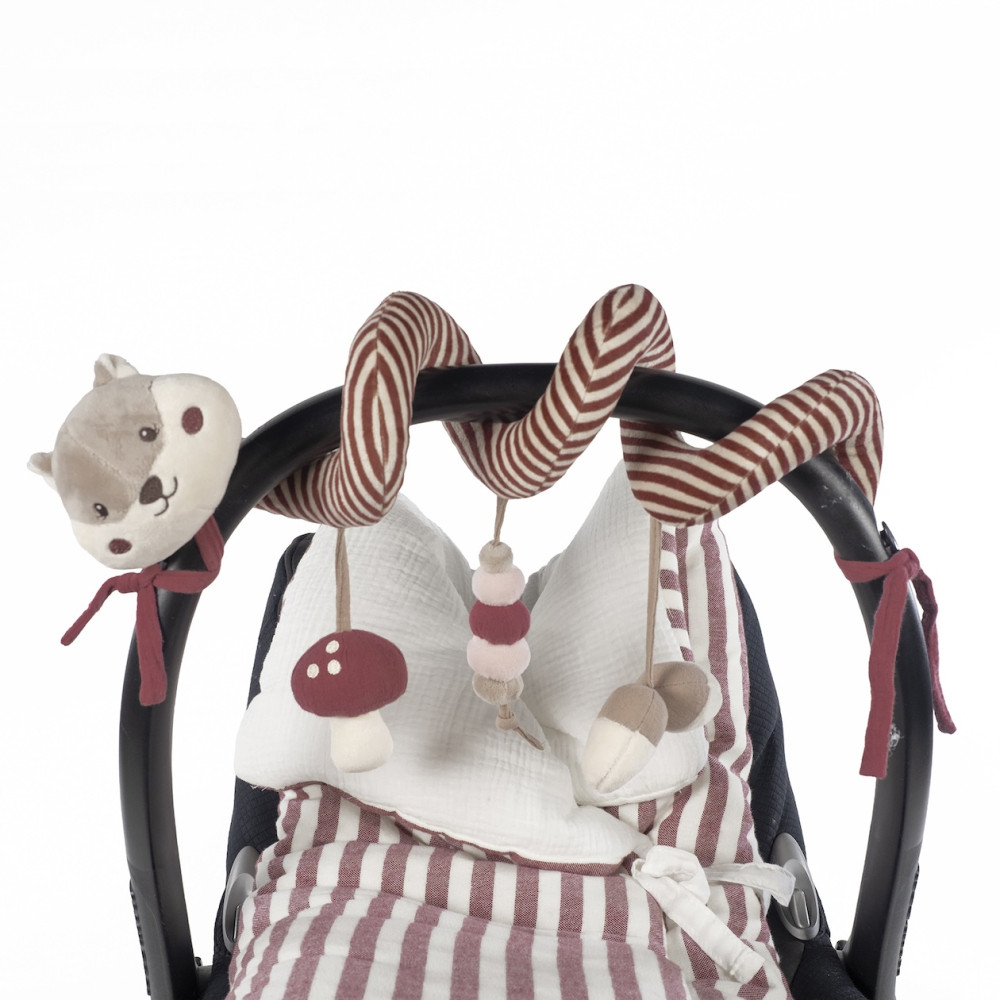 Jouet d'activité écureuil à rayures cerises