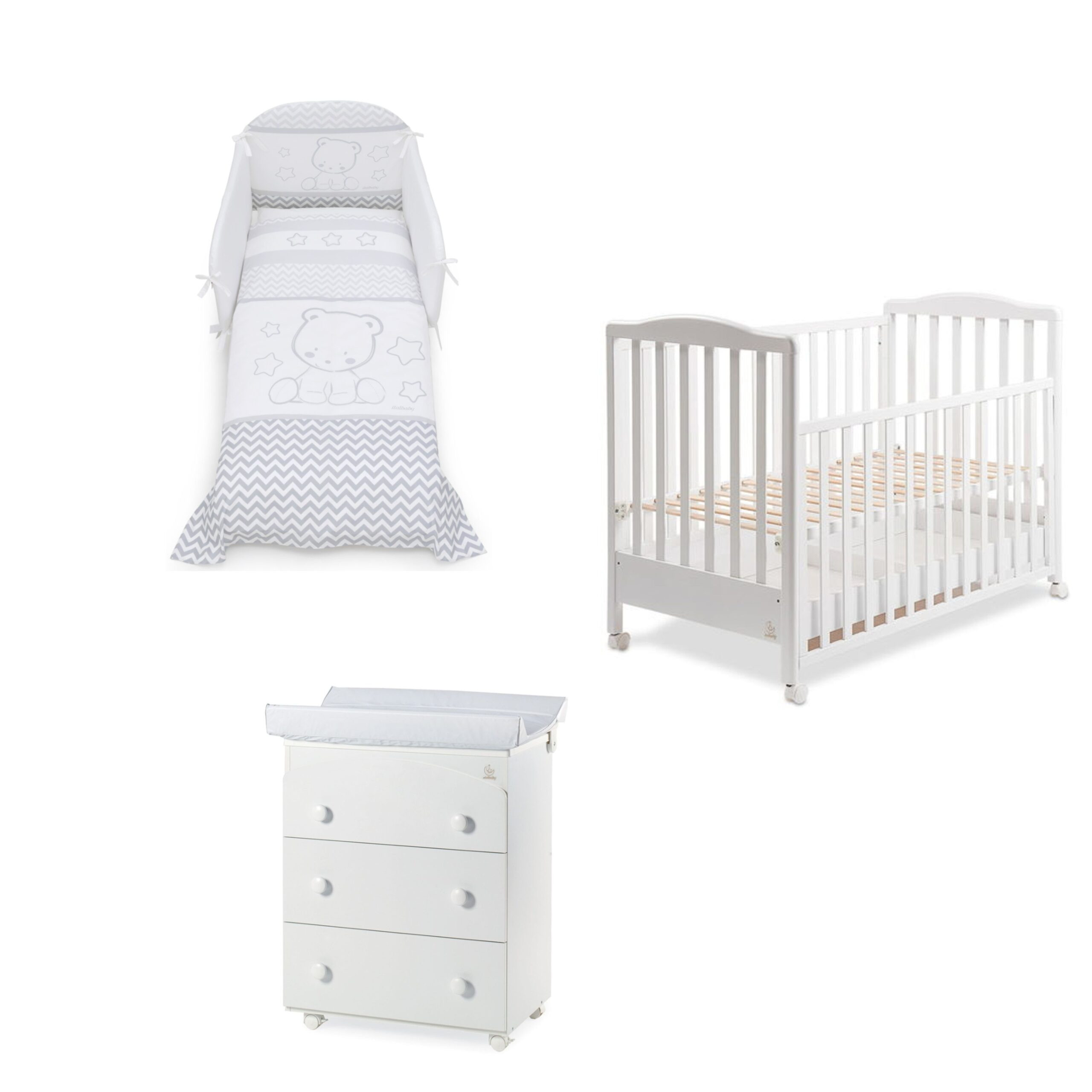 Italbaby Komplettes Schlafzimmer Flash Weiß