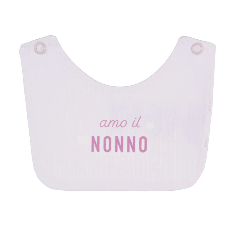 Bavoirs Nanan avec l'inscription « J'aime grand-mère/grand-père »