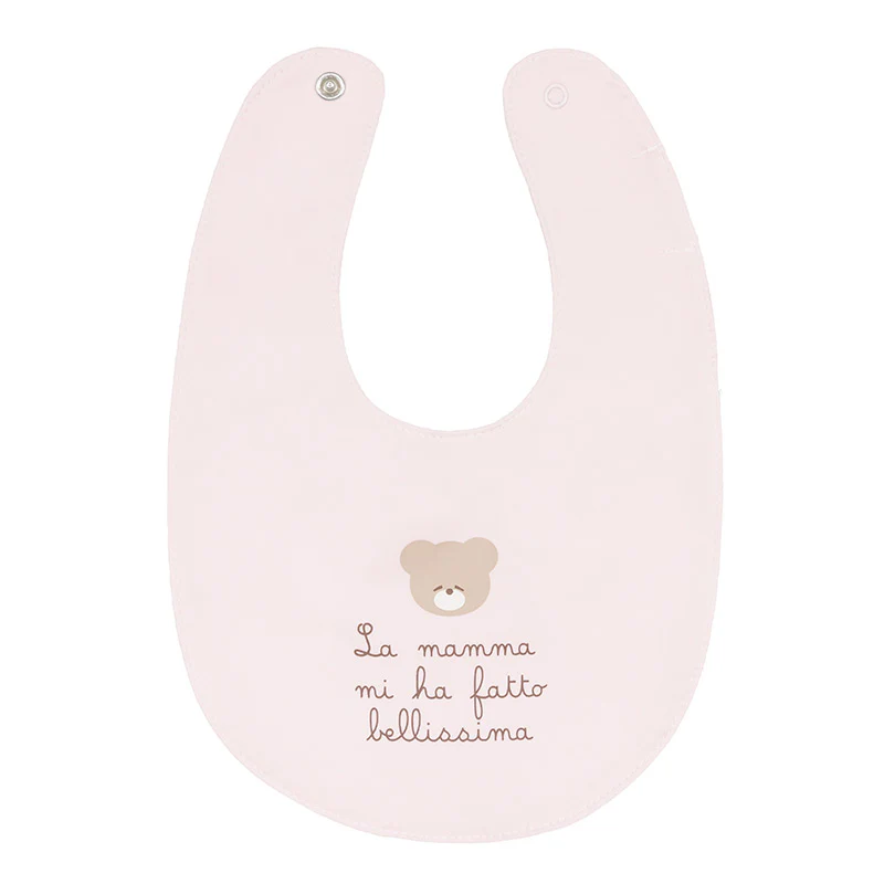 Bavoir rose Nanan « Maman m'a rendue belle »