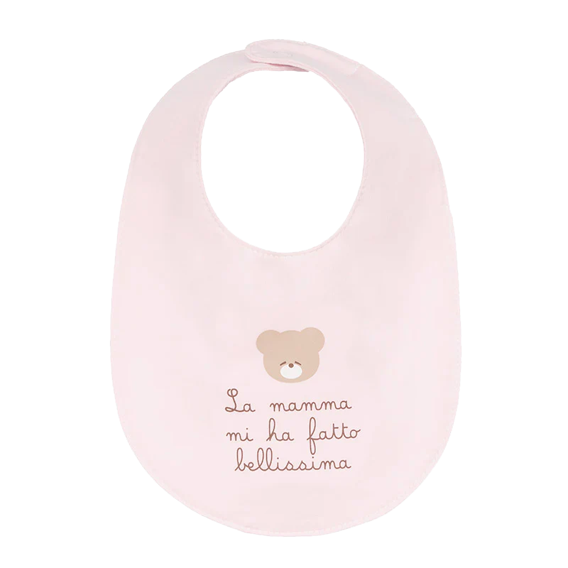 Bavoir rose Nanan « Maman m'a rendue belle »