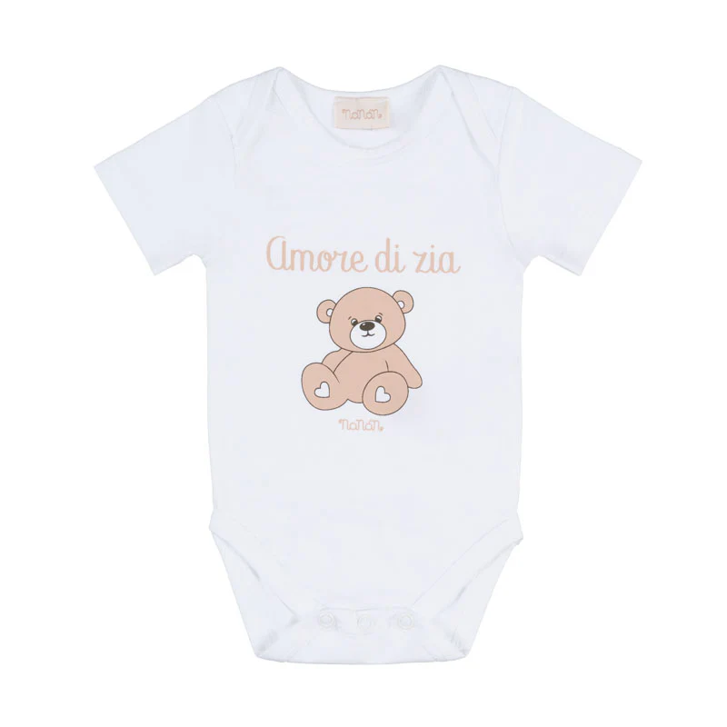 Body blanc Nanan avec l'inscription « L'amour de tante », 3 mois