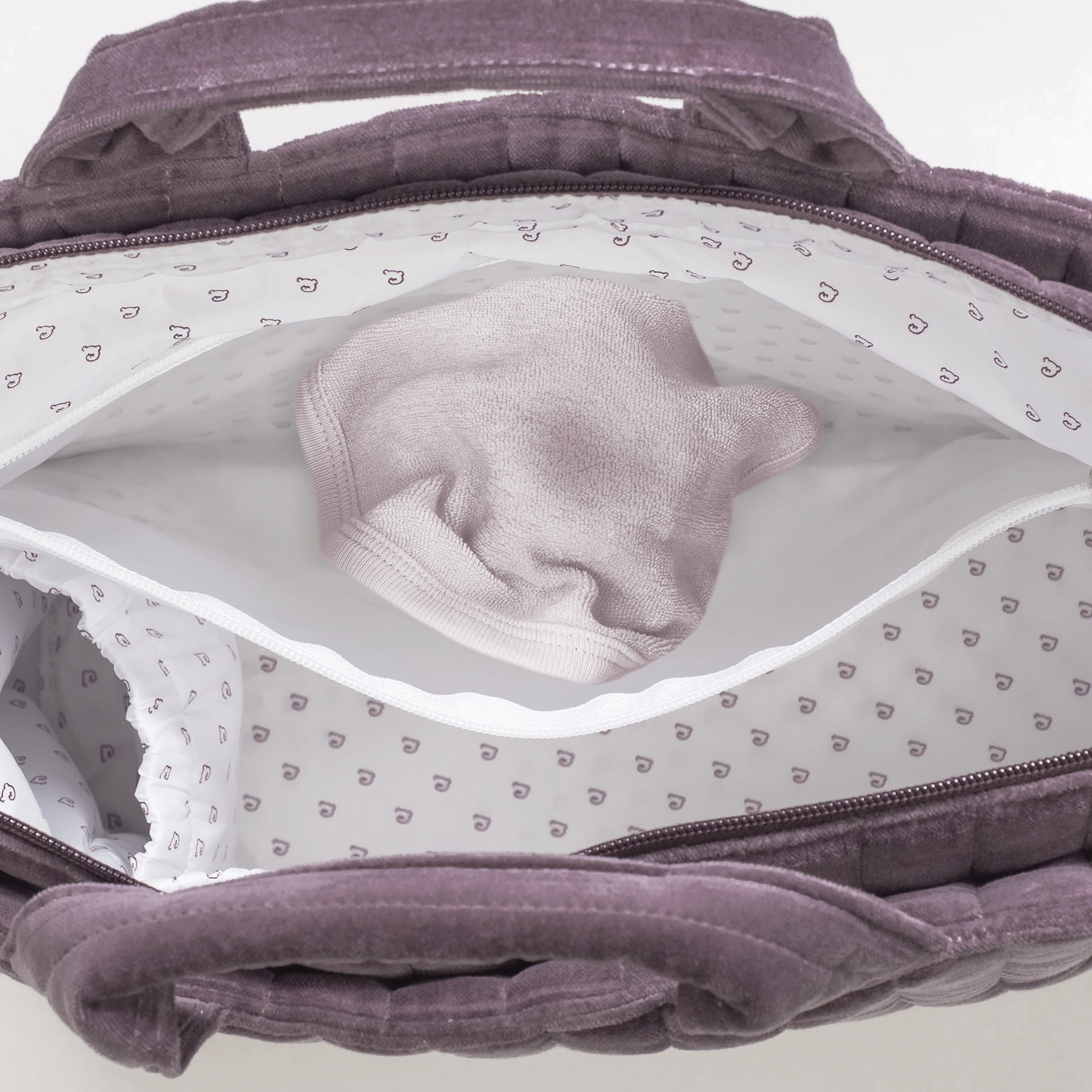 Sac à langer Pasito a Pasito en velours cerise