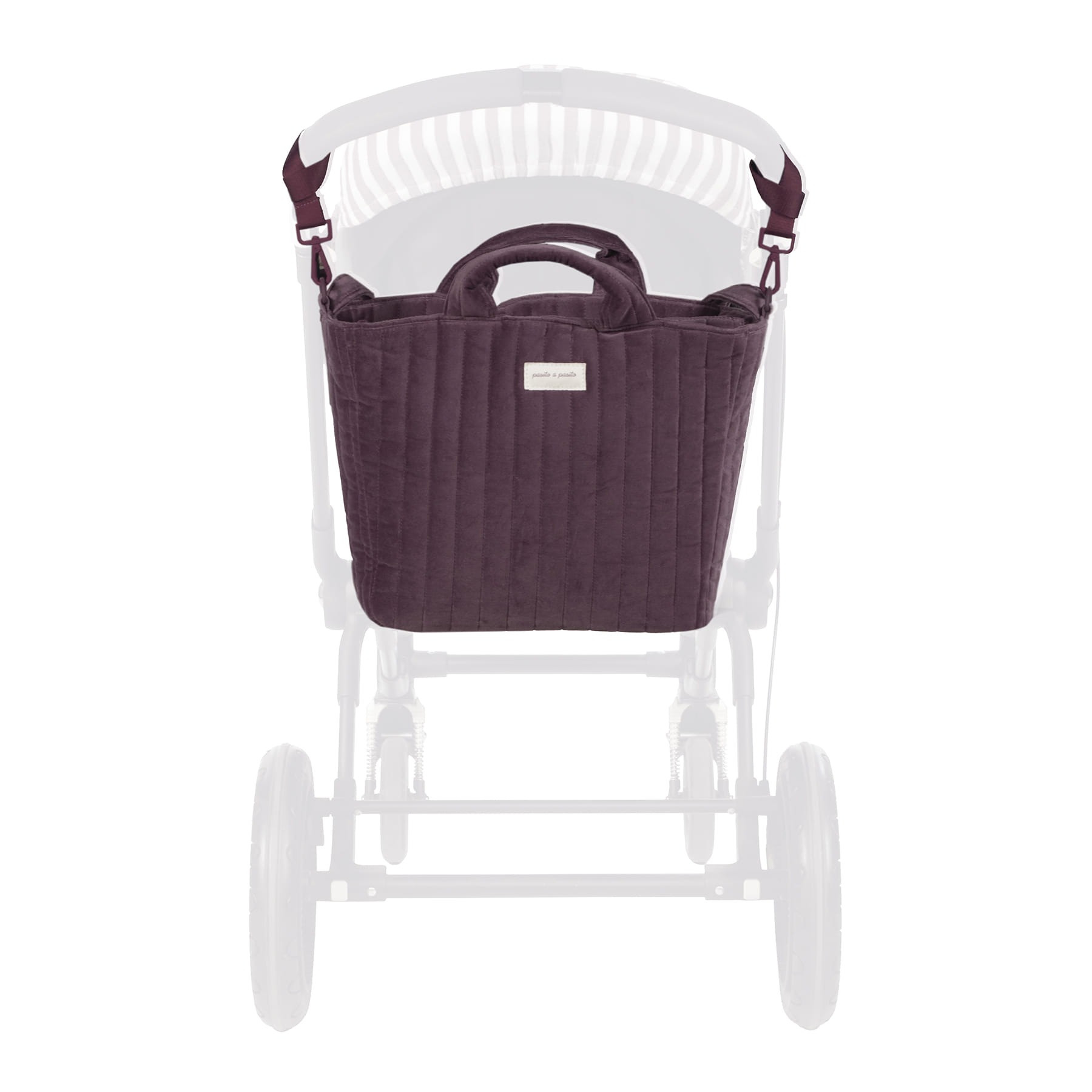 Sac à langer Pasito a Pasito en velours cerise