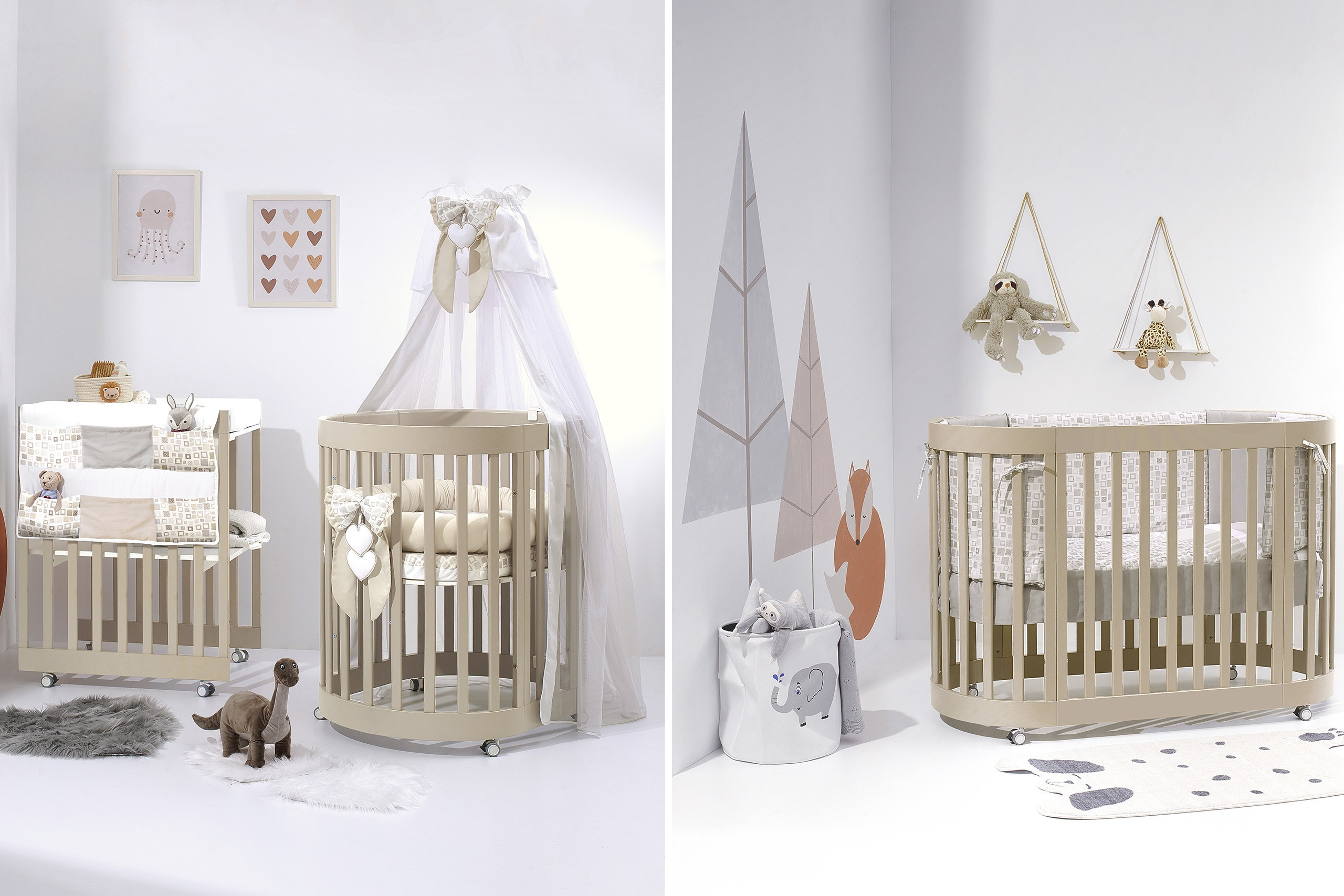 Babybett mitwachsend Cuoricini Leonardo