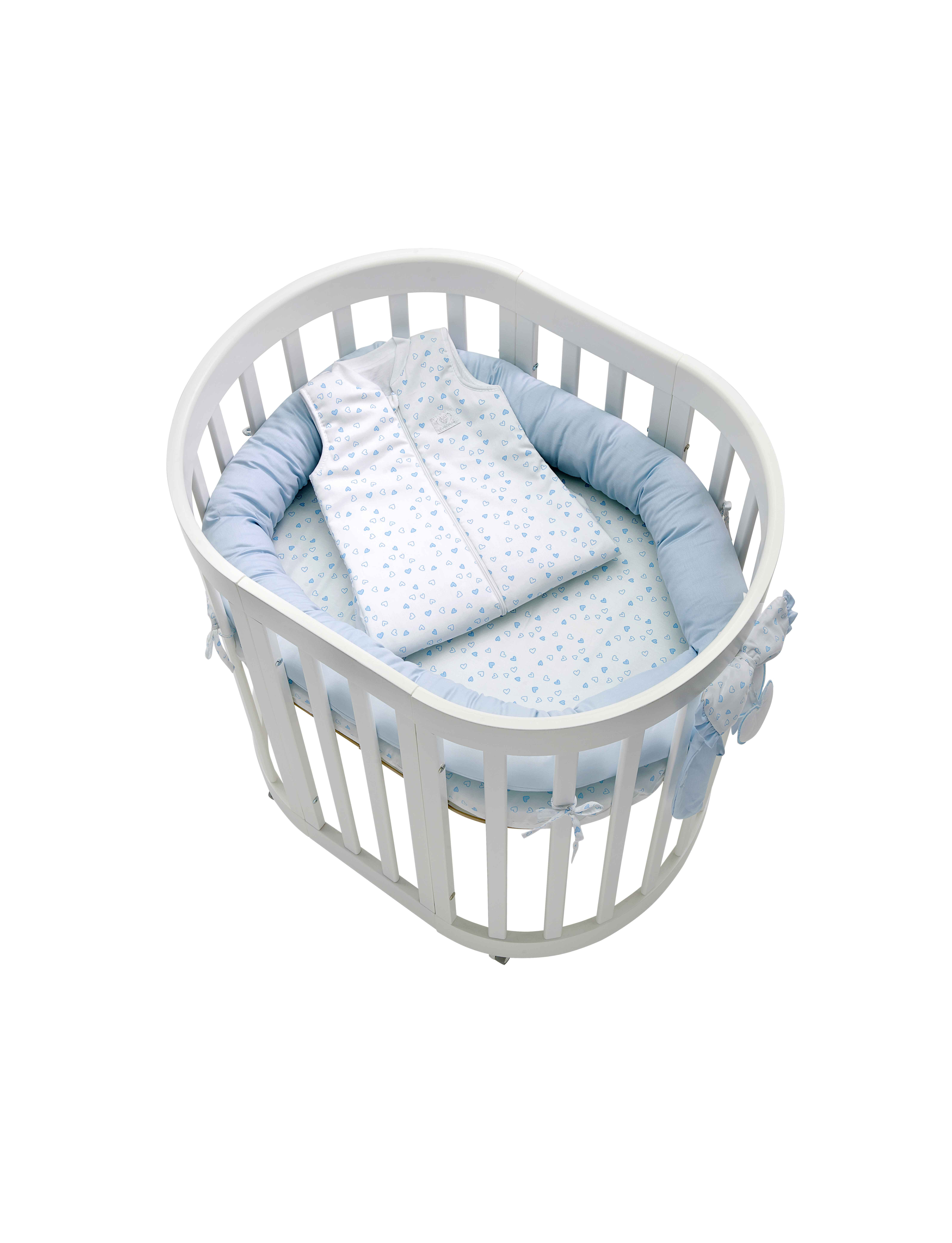 Babybett mitwachsend Cuoricini Leonardo-Naturale
