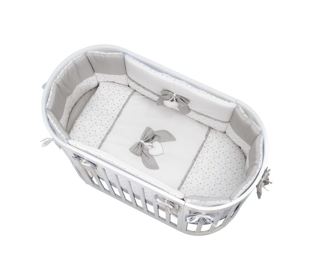 Babybett mitwachsend Cuoricini Leonardo-Naturale