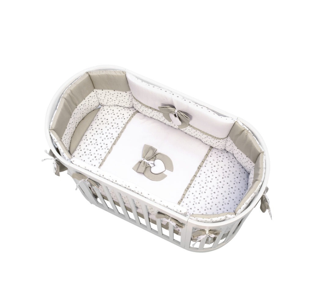 Babybett mitwachsend Cuoricini Leonardo-Naturale