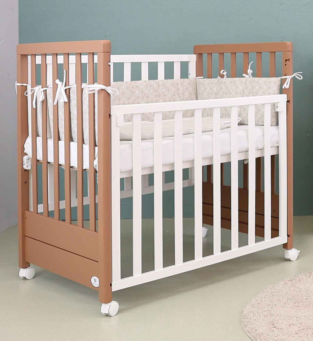 Babybett mitwachsend Cuoricini Avant - Moka Bianco