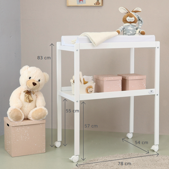 Commodes à langer Cuoricini Si-Cambia Bianco