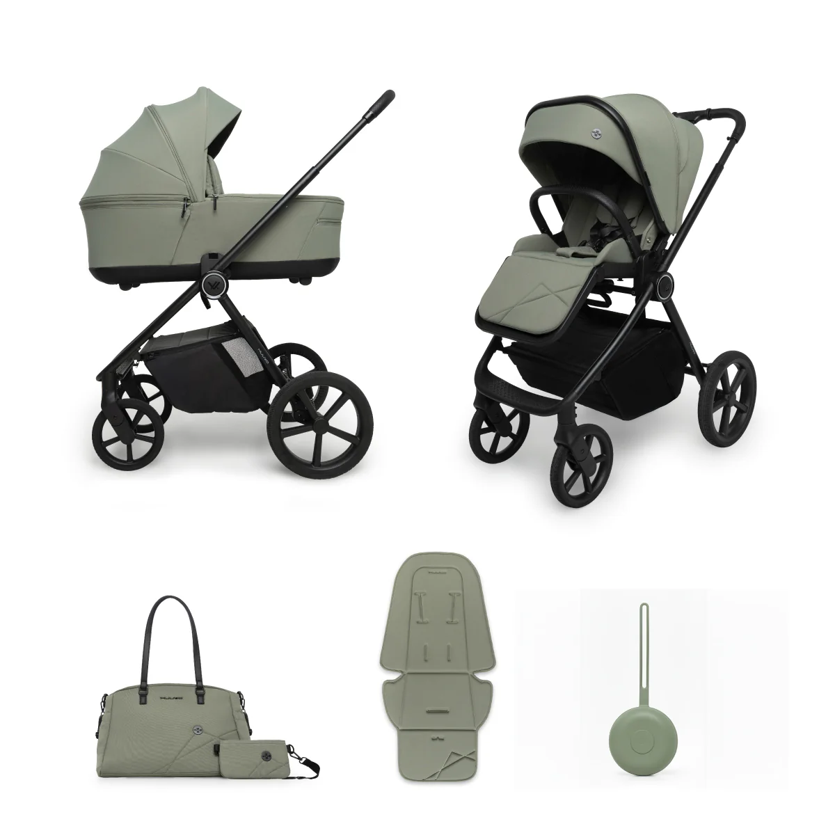 Poussettes Duos et Poussettes 2 en 1 Muuvo One Olive