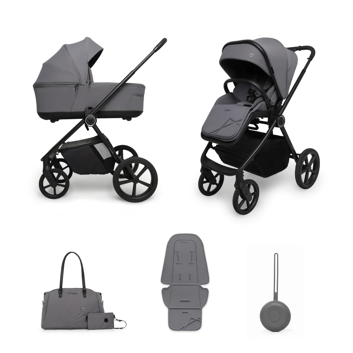 Poussettes Duos et Poussettes 2 en 1 Muuvo One Grey