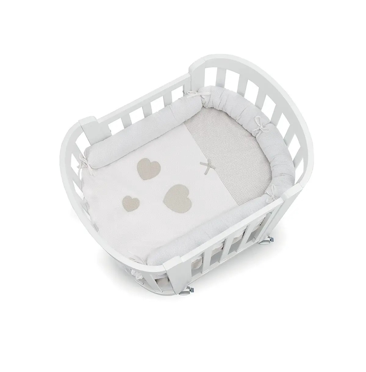 Housse de berceau complète Sweet White Dove Grey