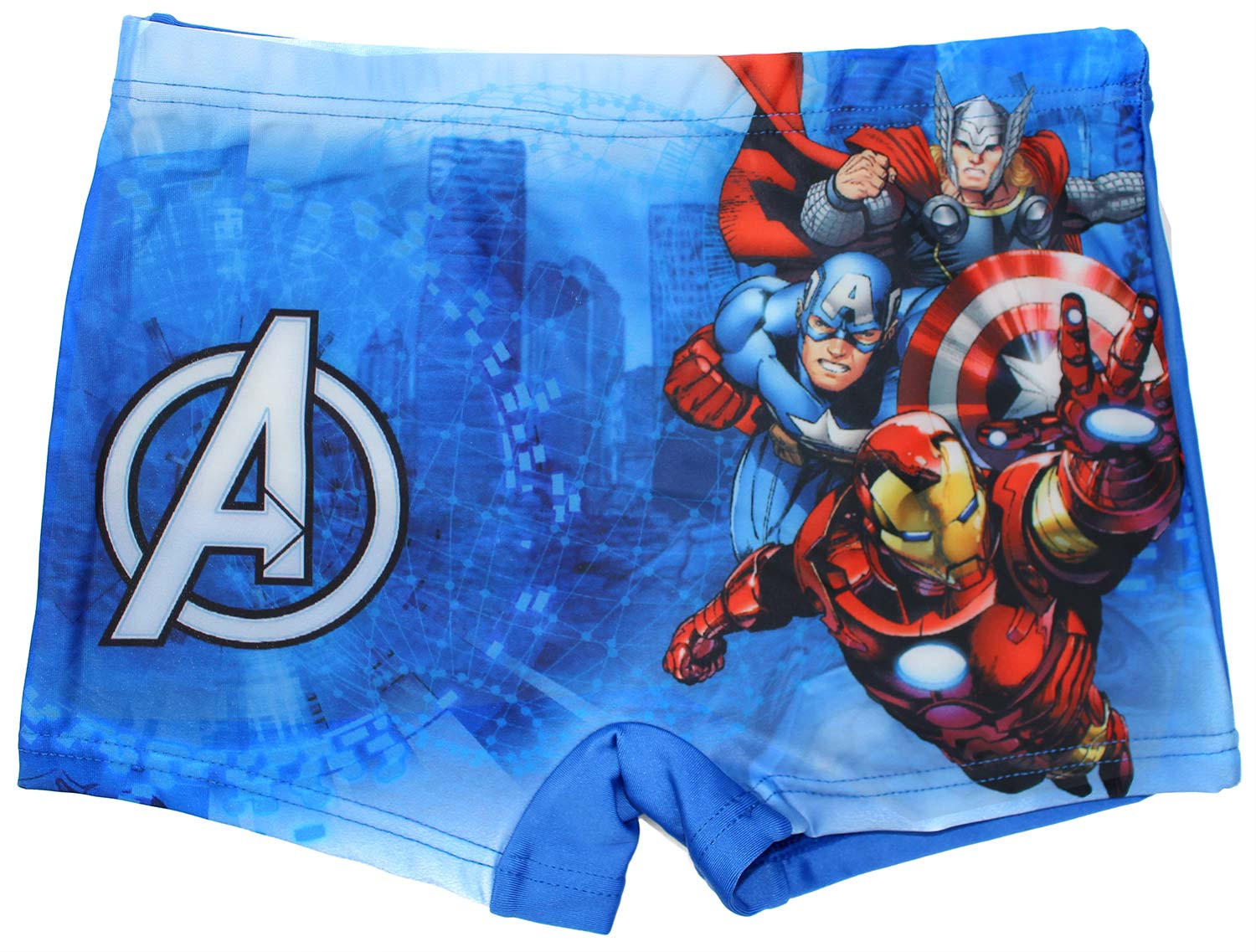 Costume Boxer Avengers Blu -  7/8 Anni