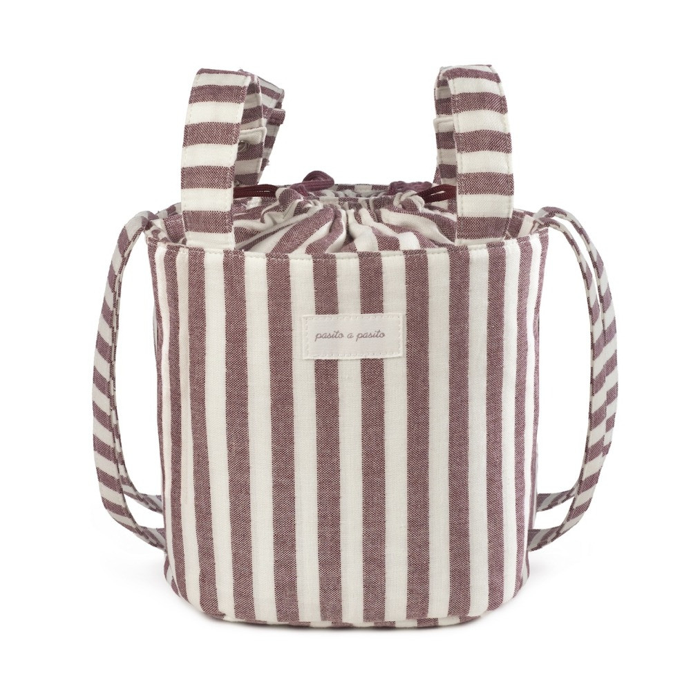 Borsa Bucket Cherry Strisce