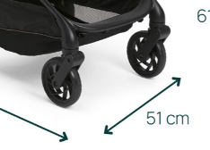 Ensemble de roues avant pour poussette Chicco One4Ever Lounge