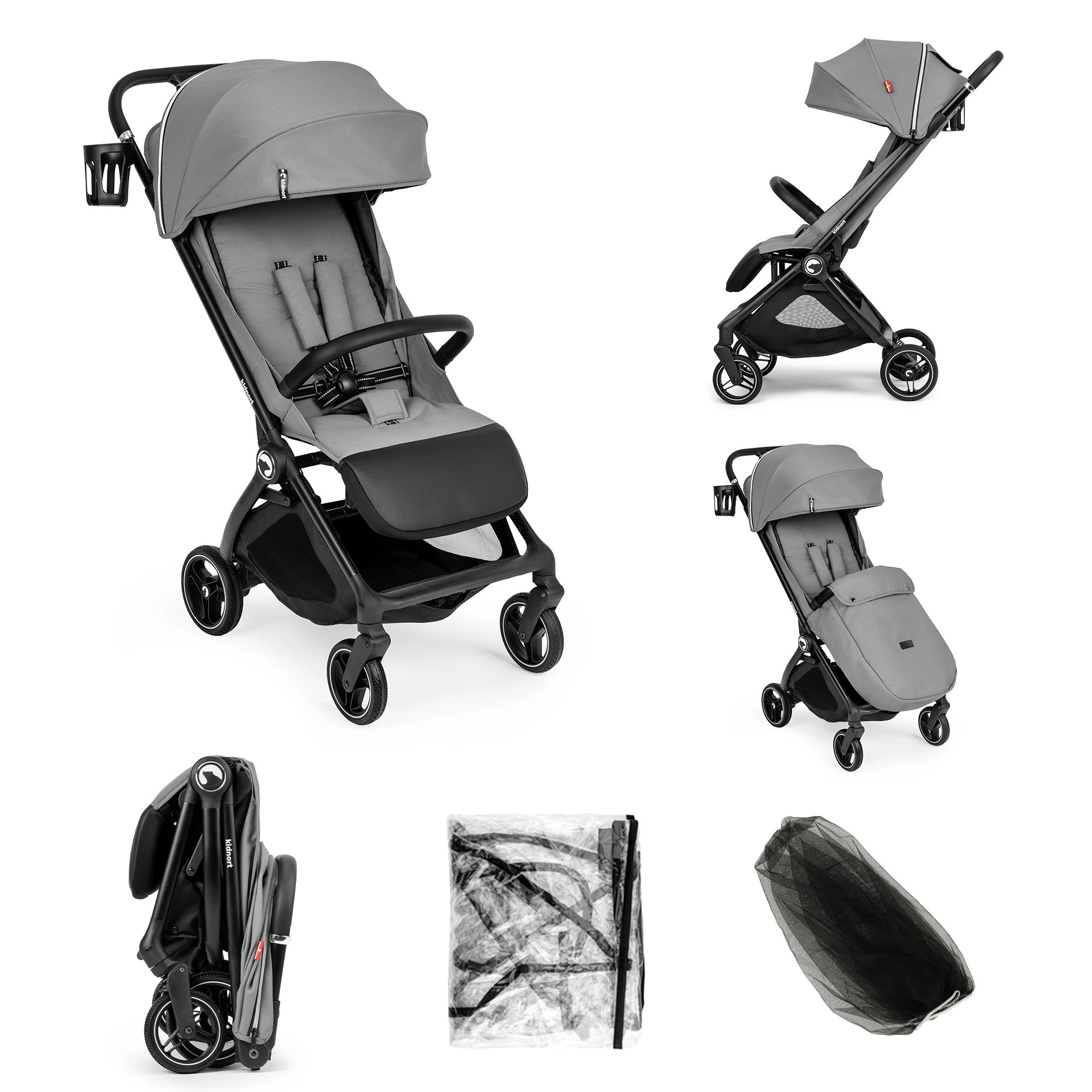 Sjøoter Kidnort Grauer Kinderwagen