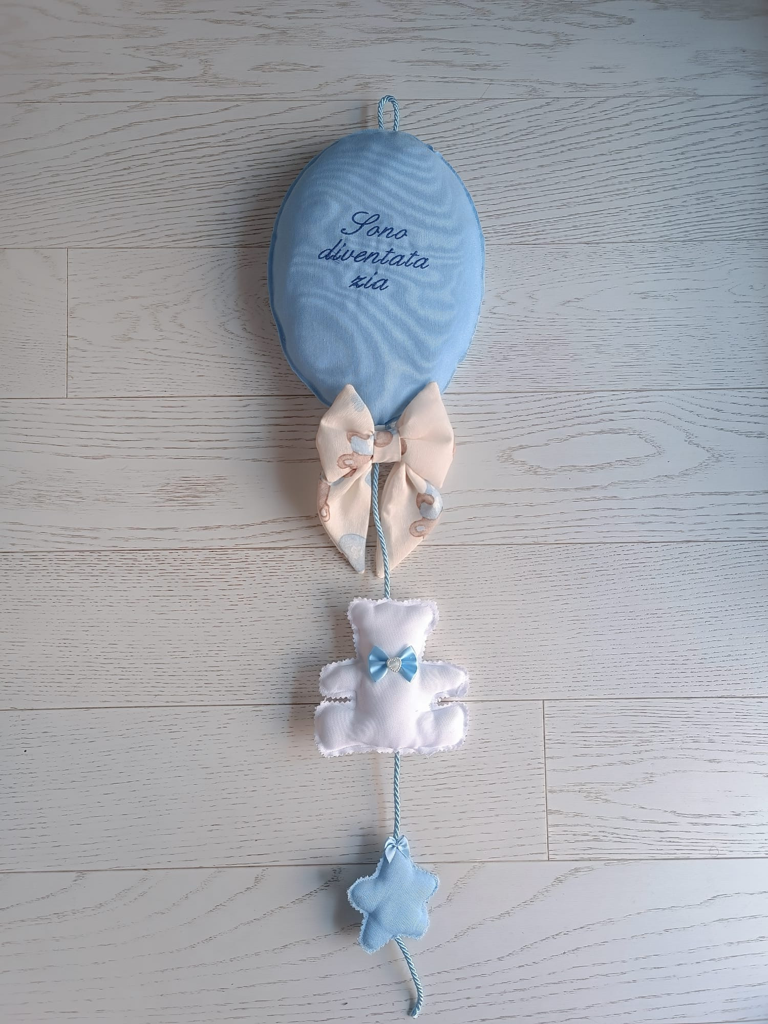 Ficco Nascita Artigianale a forma di Palloncino Celeste