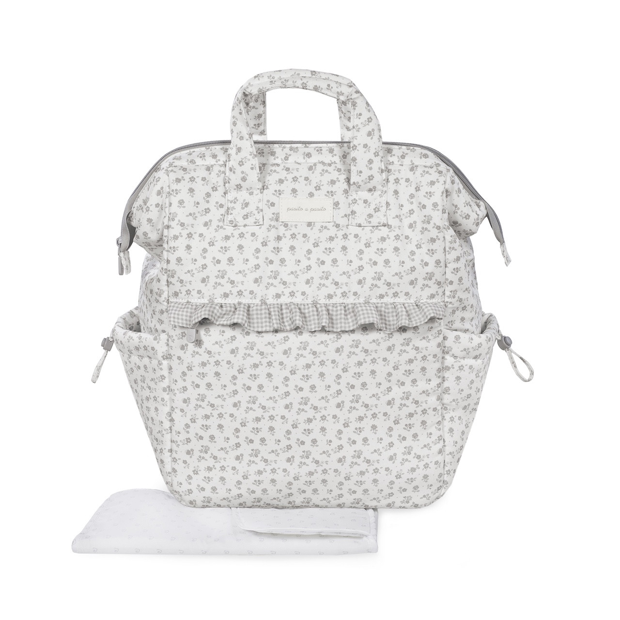 Mochila gris vichy Little Bloom