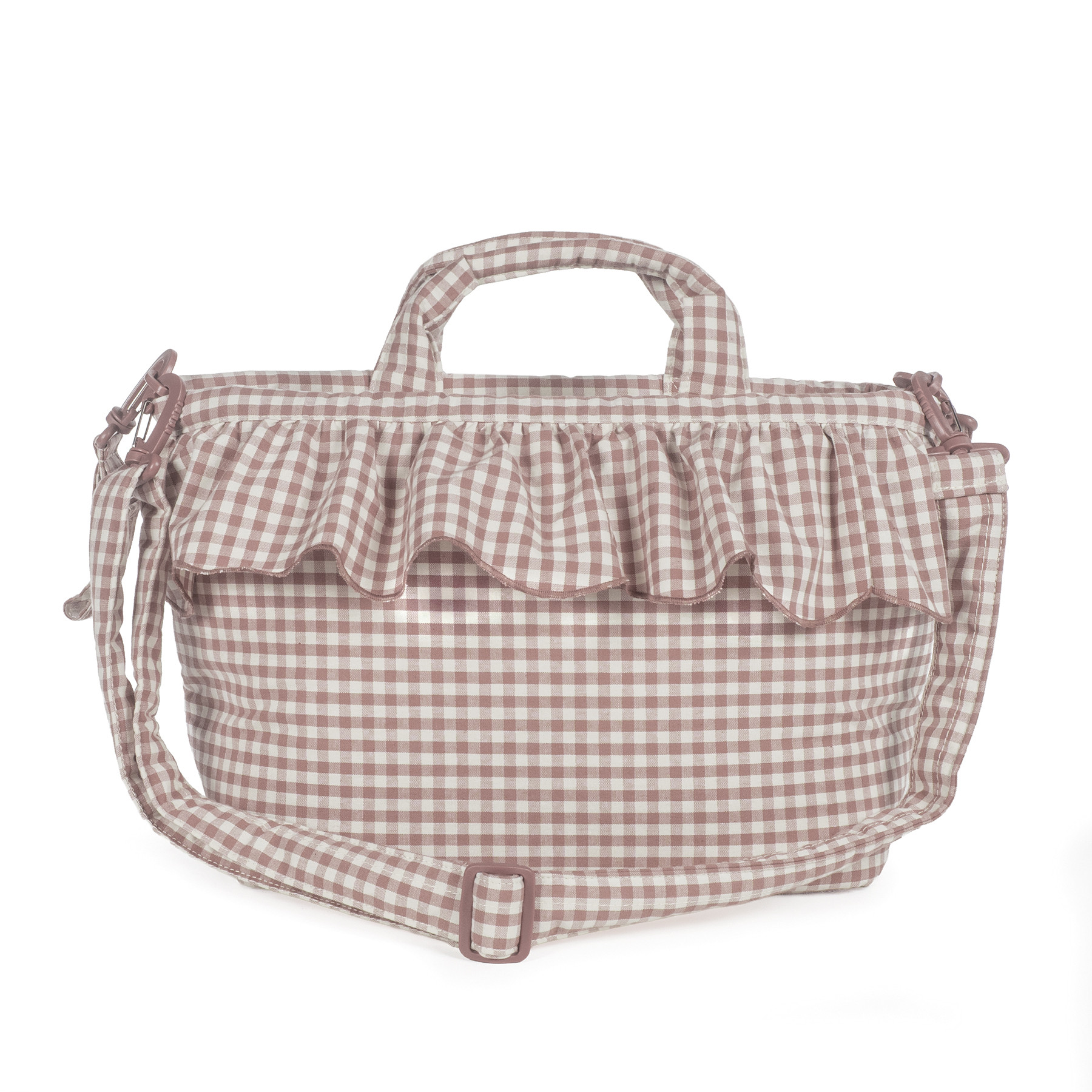 Vichy Moka Wickeltasche in Praliné-Optik