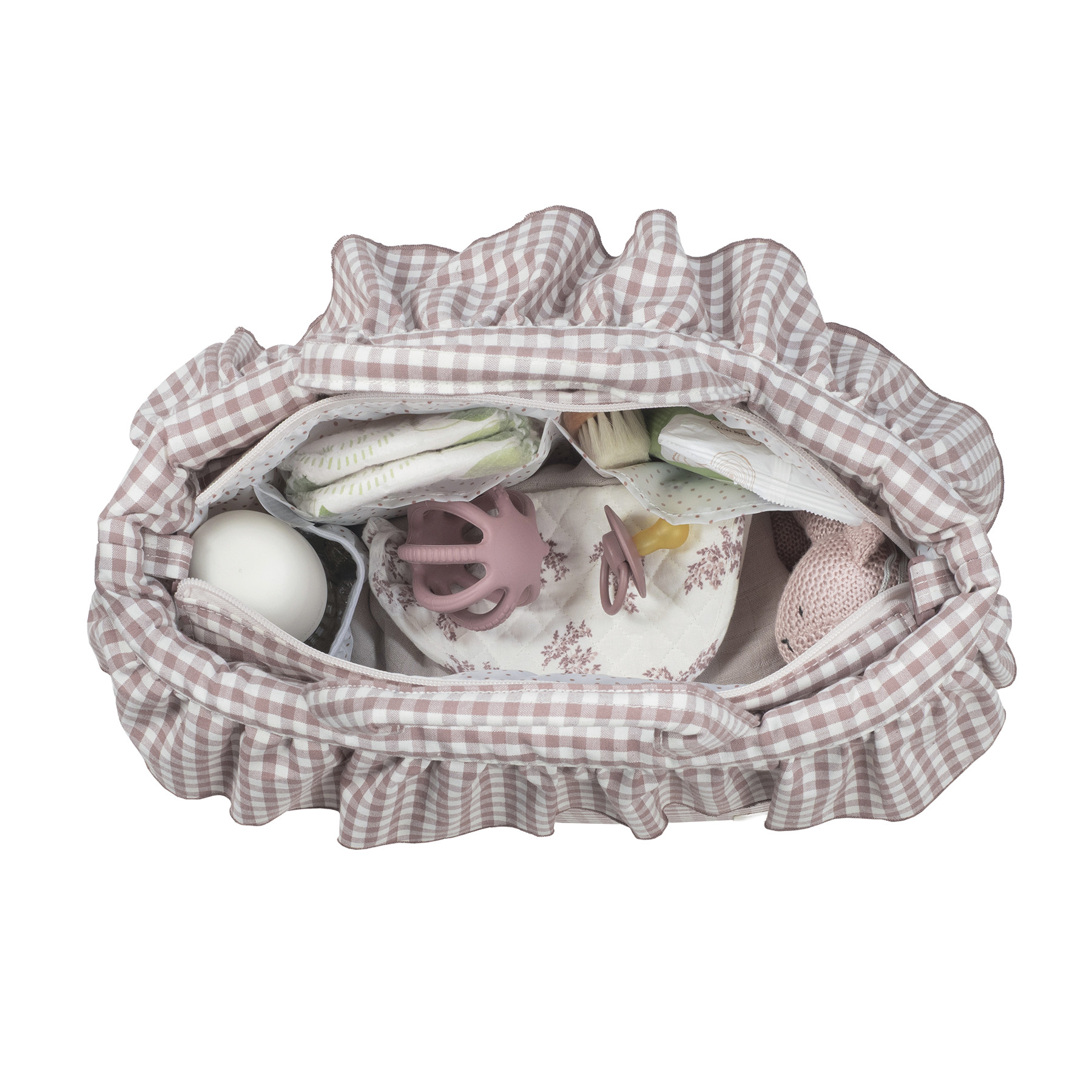 Bolso Cambiador Praliné Vichy Moka