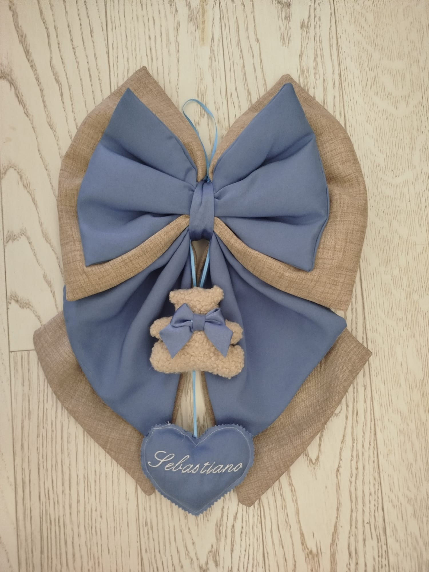 Fiocco Nascita Orsetto Teddy Neonato