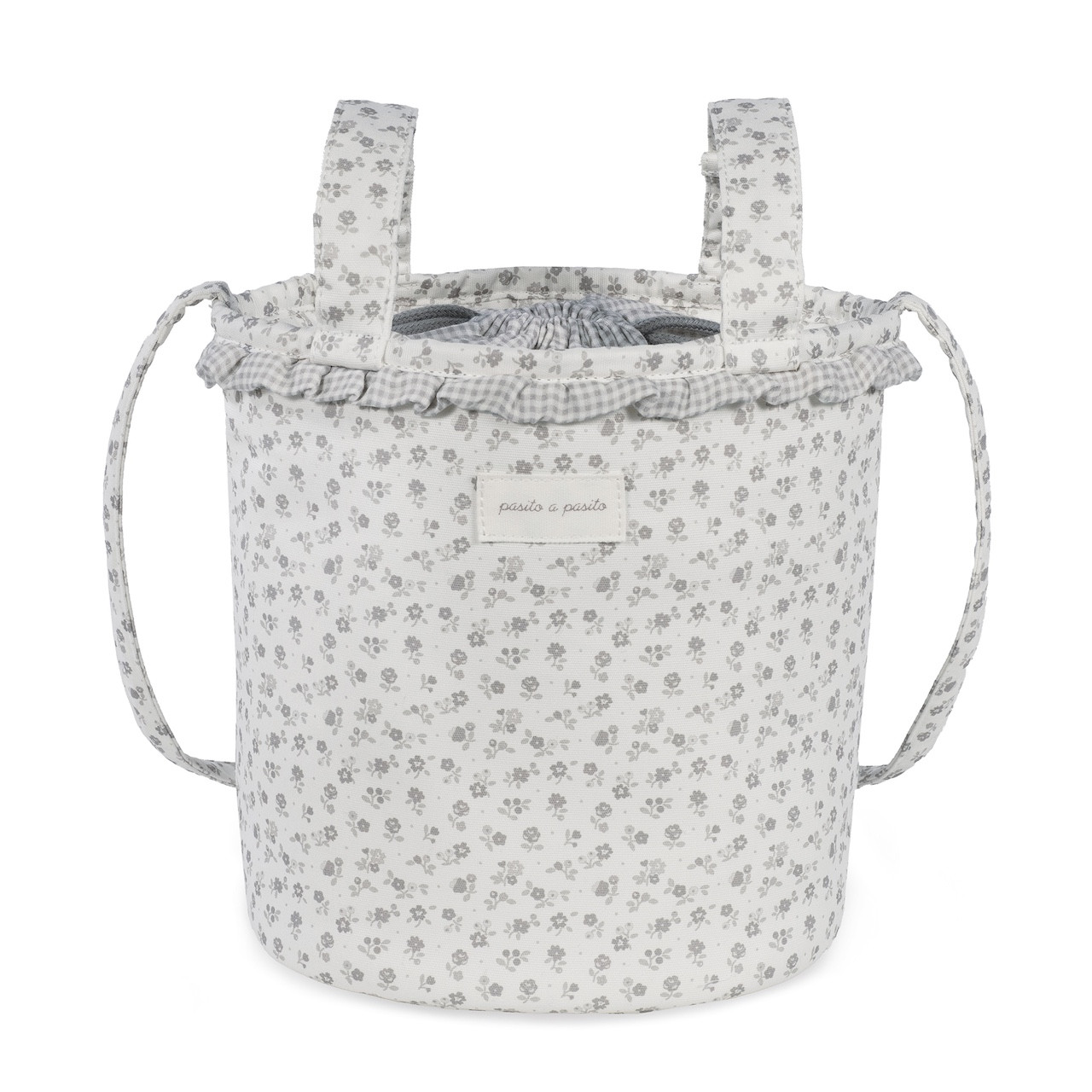 Beuteltasche Little Bloom Flor Grau