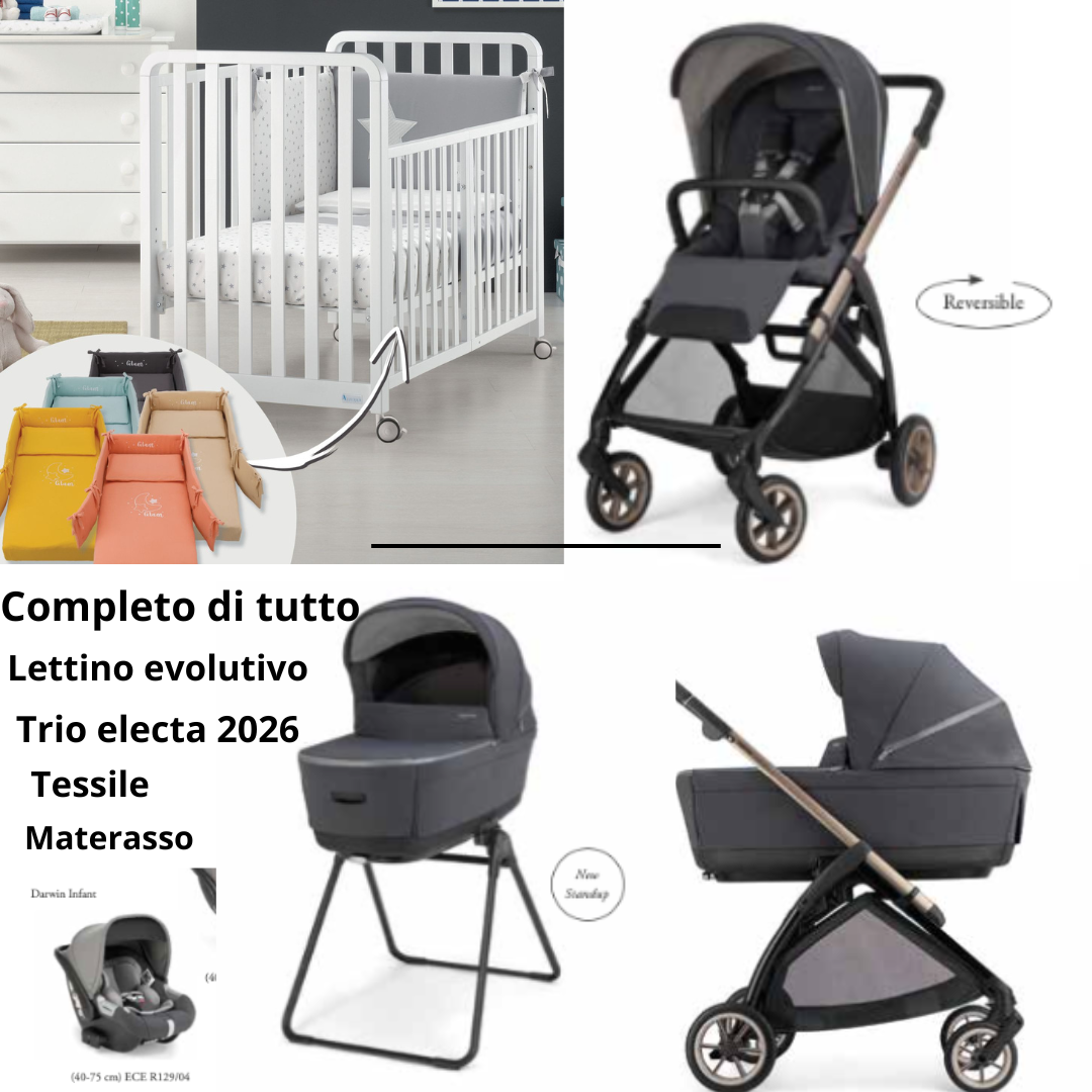 Kit Trio Inlgesina Electa 2026 + Lettino Evolutivo completo