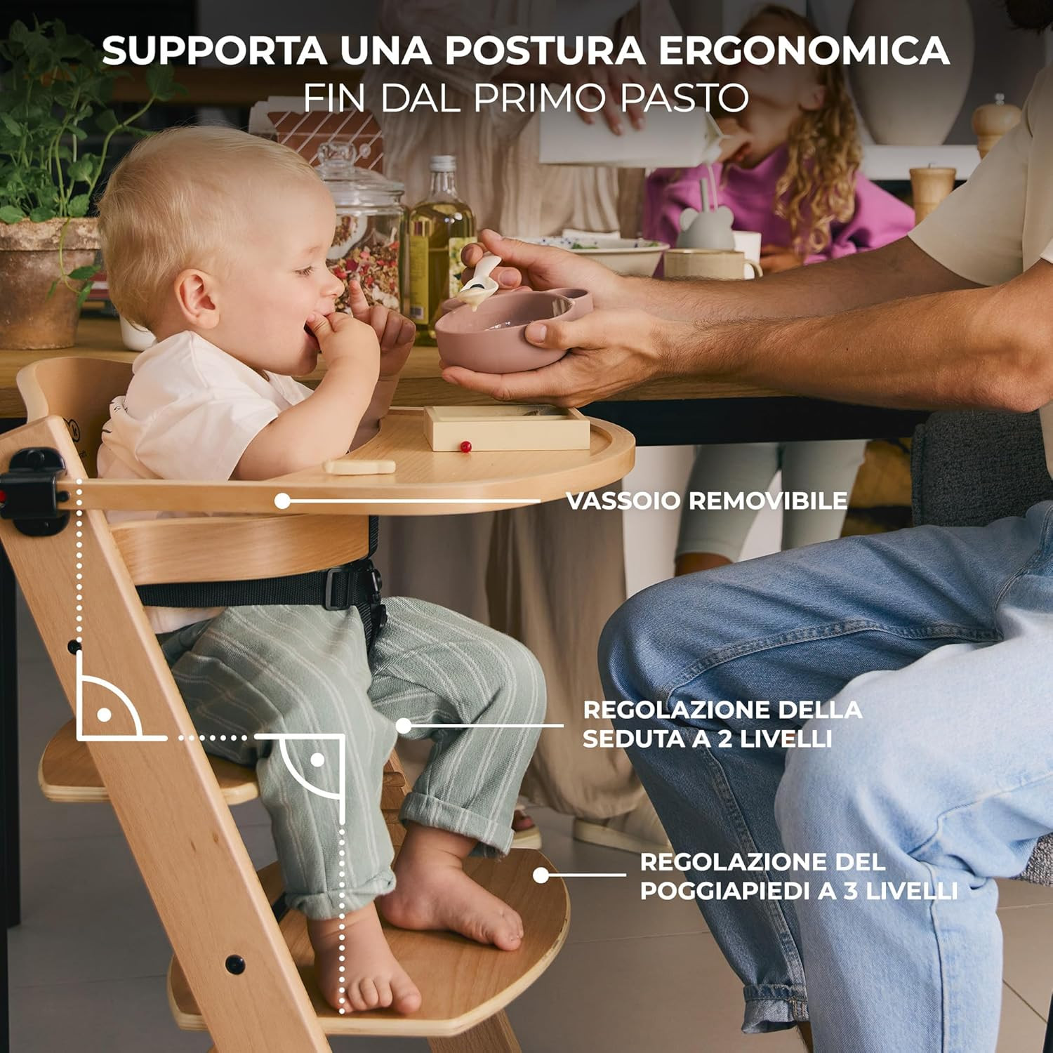 Trona evolutiva 4 en 1 Kinderkraft ENOCK con hamaca