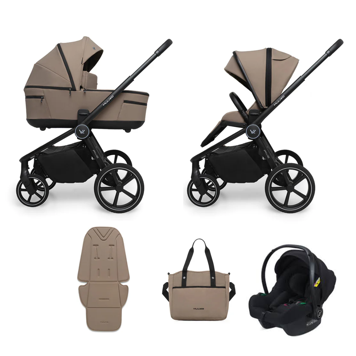 Kombikinderwagen 2in1 Muuvo Five - Mokka